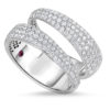 Roberto Coin Scalare 2 Row Ring with Diamonds 8881439AW65X