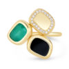 Robert Coin Black Jade Ring with Black Jade, Agate, and Diamonds 8881809AY65X