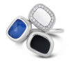 Roberto Coin Black Jade Ring with Black Jade, Quartz, and Diamonds 8881810AW65X