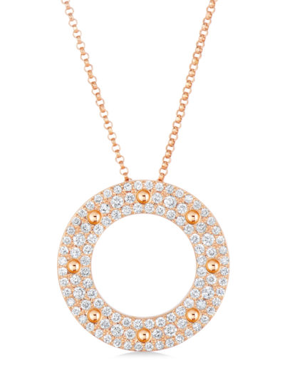 Roberto Coin Pois Moi Circle Pendant with Diamonds 8881855AXCHX