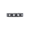 Roberto Coin Pois Moi 1 Row Square Ring with Black and White Diamonds 8881867AW70B