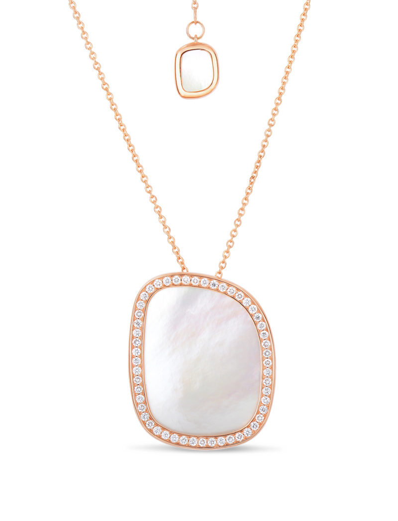 Small Pendant with Mother of Pearl and Diamonds