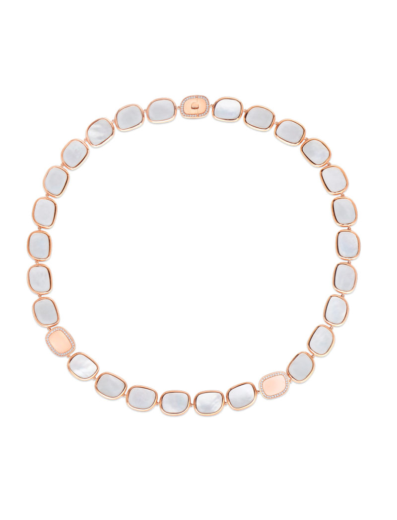 Necklace with Mother of Pearl and Diamonds