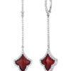 Roberto Coin Tiny Treasures Art Deco Drop Earrings with Diamonds, Ruby, and Mother of Pearl 8881997AWERJ