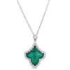 Roberto Coin Tiny Treasures Art Deco Pendant with Diamonds, Emerald, and Mother of Pearl 8882000AWCHJ