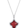 Roberto Coin Tiny Treasures Art Deco Pendant with Diamonds, Ruby, and Mother of Pearl 8882001AWCHJ