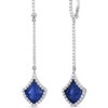 Roberto Coin Tiny Treasures Art Deco Drop Earrings with Diamonds, Sapphire, and Mother of Pearl 8882010AWERJ