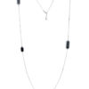 Roberto Coin Tiny Treasures Art Deco Station Necklace with Diamonds and Black Jade 8882021AW31J
