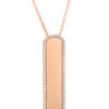 Roberto Coin Tiny Treasures Satin Finish Art Deco Pendant with Diamonds 8882024AX31X