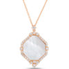 Roberto Coin Tiny Treasures Art Deco Pendant with Diamonds and Mother of Pearl 8882035AX18J