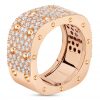 Roberto Coin Pois Moi 2 Row Square Ring with Diamonds 888705AX65X0 Side