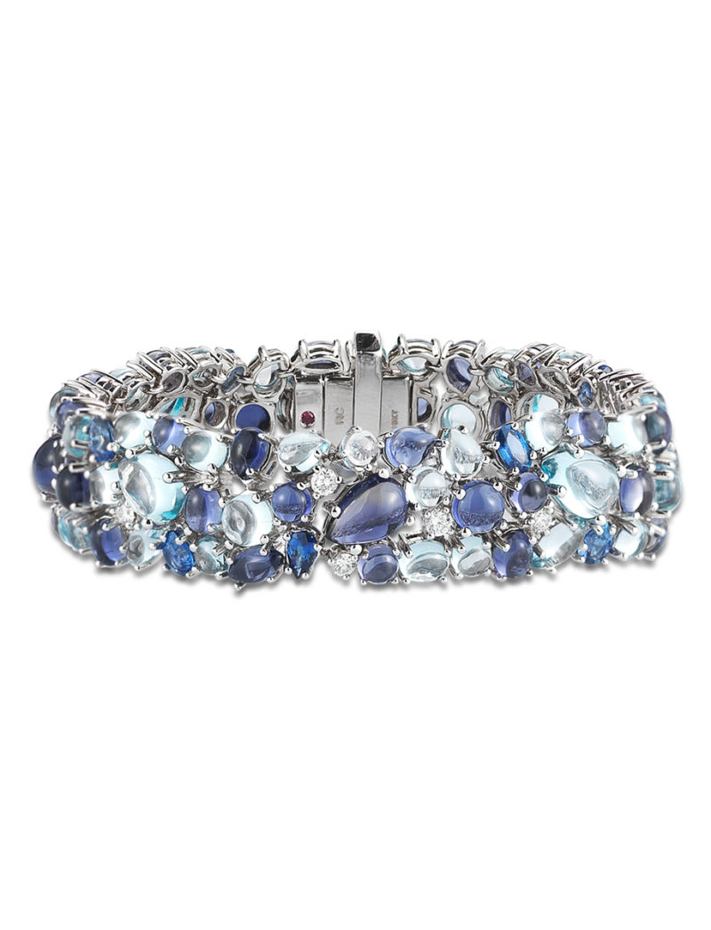 Bracelet with Topaz, Lolite, Sapphires, and Diamonds
