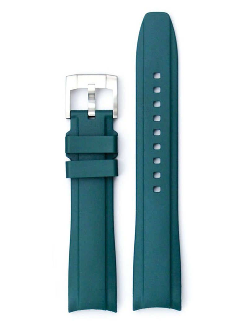 Curved End Rubber Strap with Tang Buckle