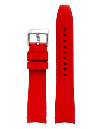 Everest Curved End Rubber Strap with Tang Buckle EH5RED