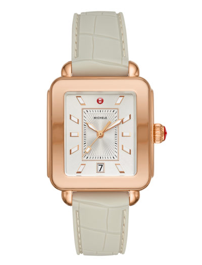 Michele Deco Sport Rose Gold And Cashmere Watch MWW06K000008