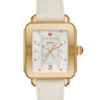 Michele Deco Sport Gold Tone and Vanilla Embossed Silicone Watch MWW06K000011