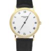 PATEK PHILIPPE CALATRAVA 18KT AUTOMATIC YELLOW GOLD WITH WHITE ROMAN DIAL ON BLACK ALLIGATOR STRAP 3992J