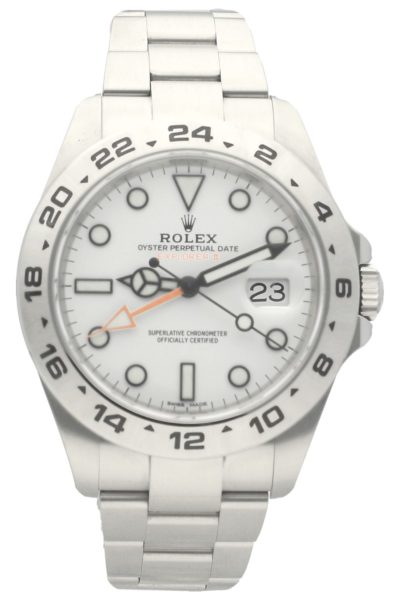 ROLEX OYSTER PERPETUAL EXPLORER II 42MM STAINLESS STEEL WHITE DIAL OYSTER BRACELET 216570