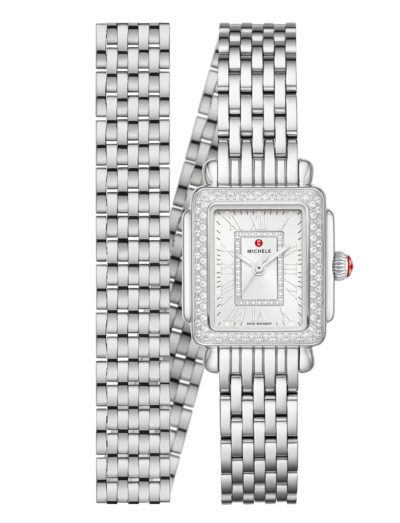 Michele Deco Madison Mini Stainless Diamond Watch MWW06D000162