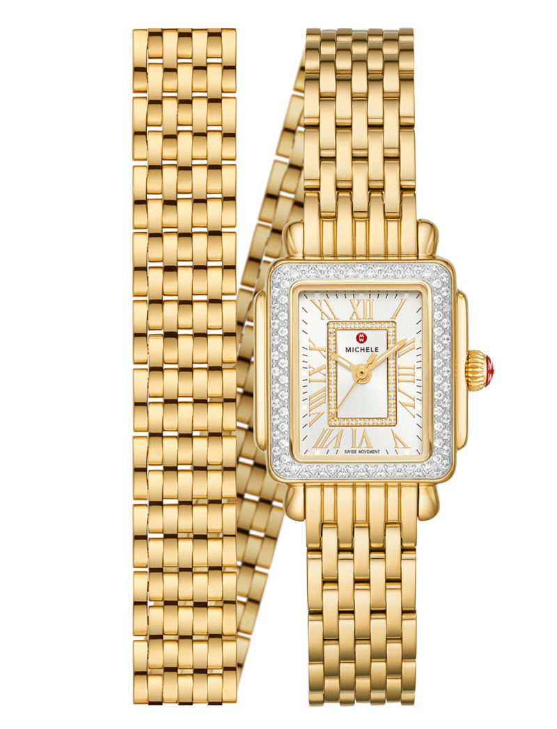 Madison Mini 18k Gold Diamond Watch
