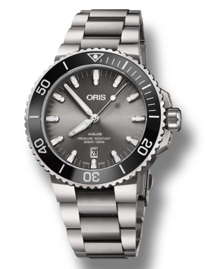 Oris Diving Aquis Titanium Date 01 733 7730 7153-07 8 24 15PEB
