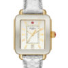 Michele Deco Sport Gold-Tone Silver-Tone Embossed-Leather MWW06K000038