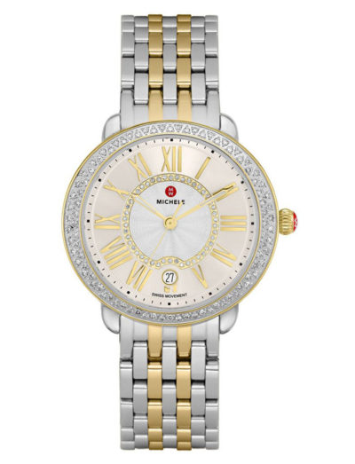 Michele Serein Serein Mid Two-Tone 18K Gold Diamond Watch MWW21B000138