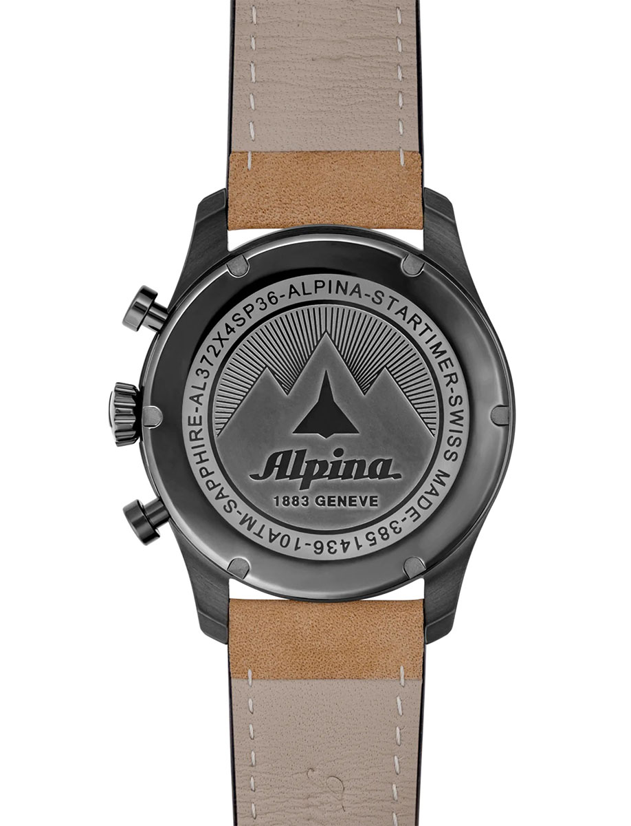 Alpina Startimer Pilot Quartz Chronograph Big Date Green AL-372GR4FBS2 Back