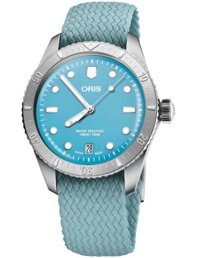 Oris Diving Sixty-Five Blue Cotton Candy Perlon Strap 01 733 7771 4055-07 3 19 04S