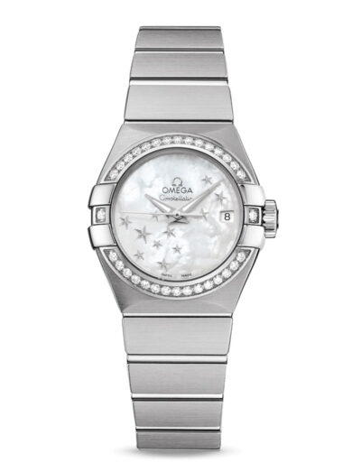 Omega Constellation Co-Axial Chronometer 27mm Diamond Paved Bezel 123.15.27.20.05.001