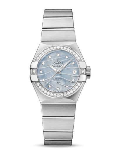 Omega Constellation Co-Axial Chronometer 27mm Diamond Paved Bezel and Hour Markers 123.15.27.20.57.001