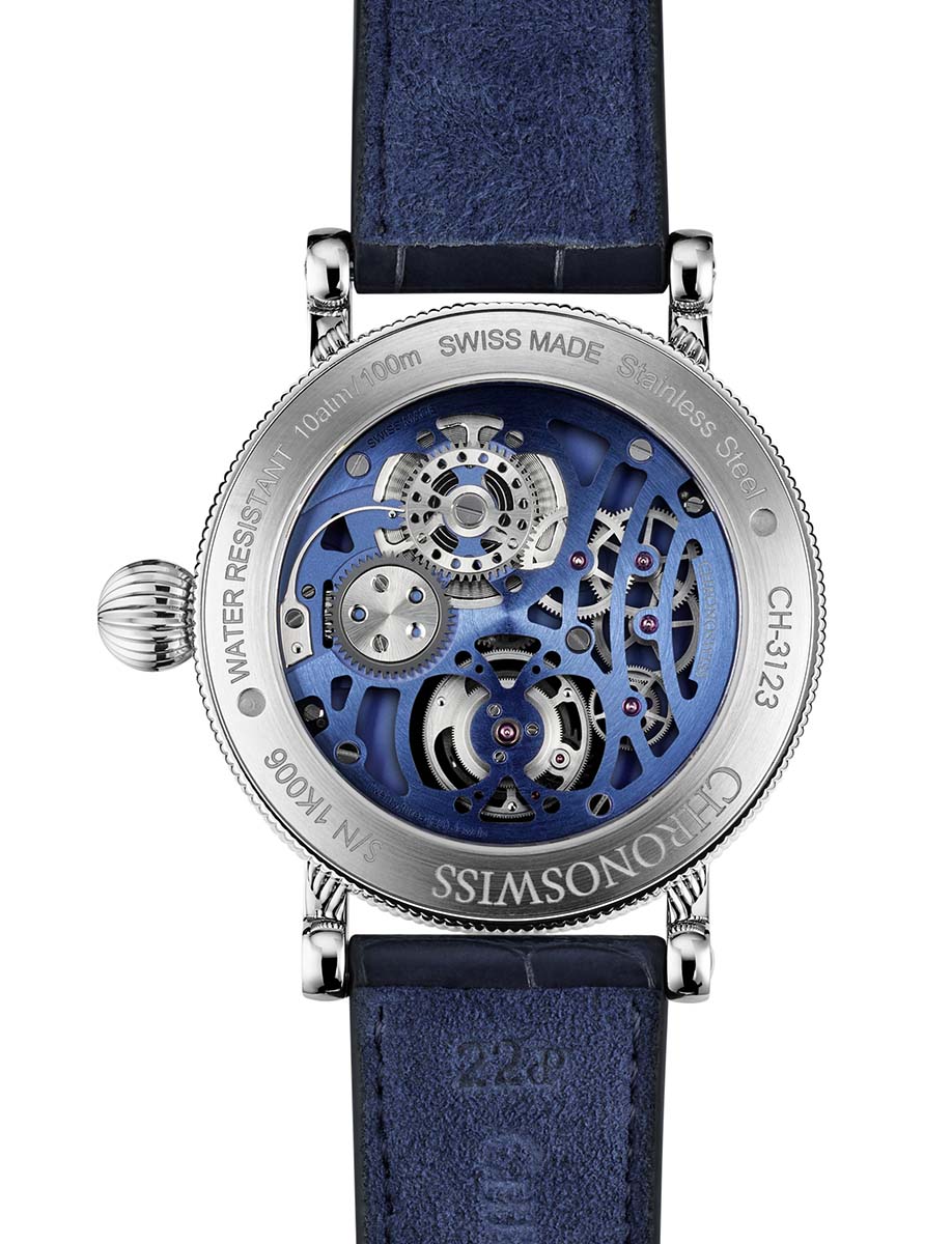 Chronoswiss Open Gear Flying Tourbillon Paraiba Limited Edition CH-3123-PABL Back