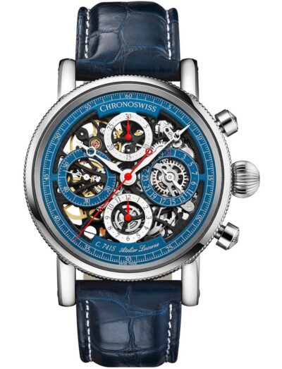 Chronoswiss Sirius Opus Chronograph Blue Strap Feldmar Watch Co