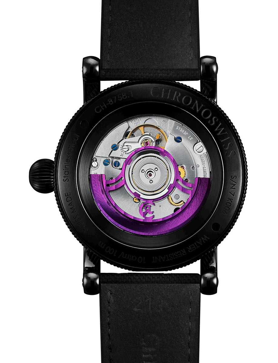 Chronoswiss Flying Regulator Open Gear Purple Panther Limited Edition CH-8755.1-PUBK Back