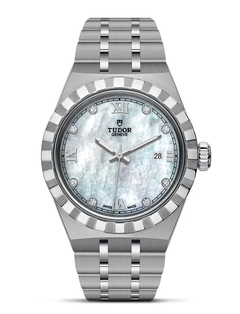 Tudor Royal 28mm White Mother-of-Pearl Dial with Diamond Hour Markers M28300-0005