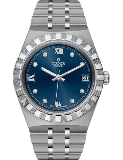 Tudor Royal 34mm Blue Dial with Diamond Hour Markers M28400-0007