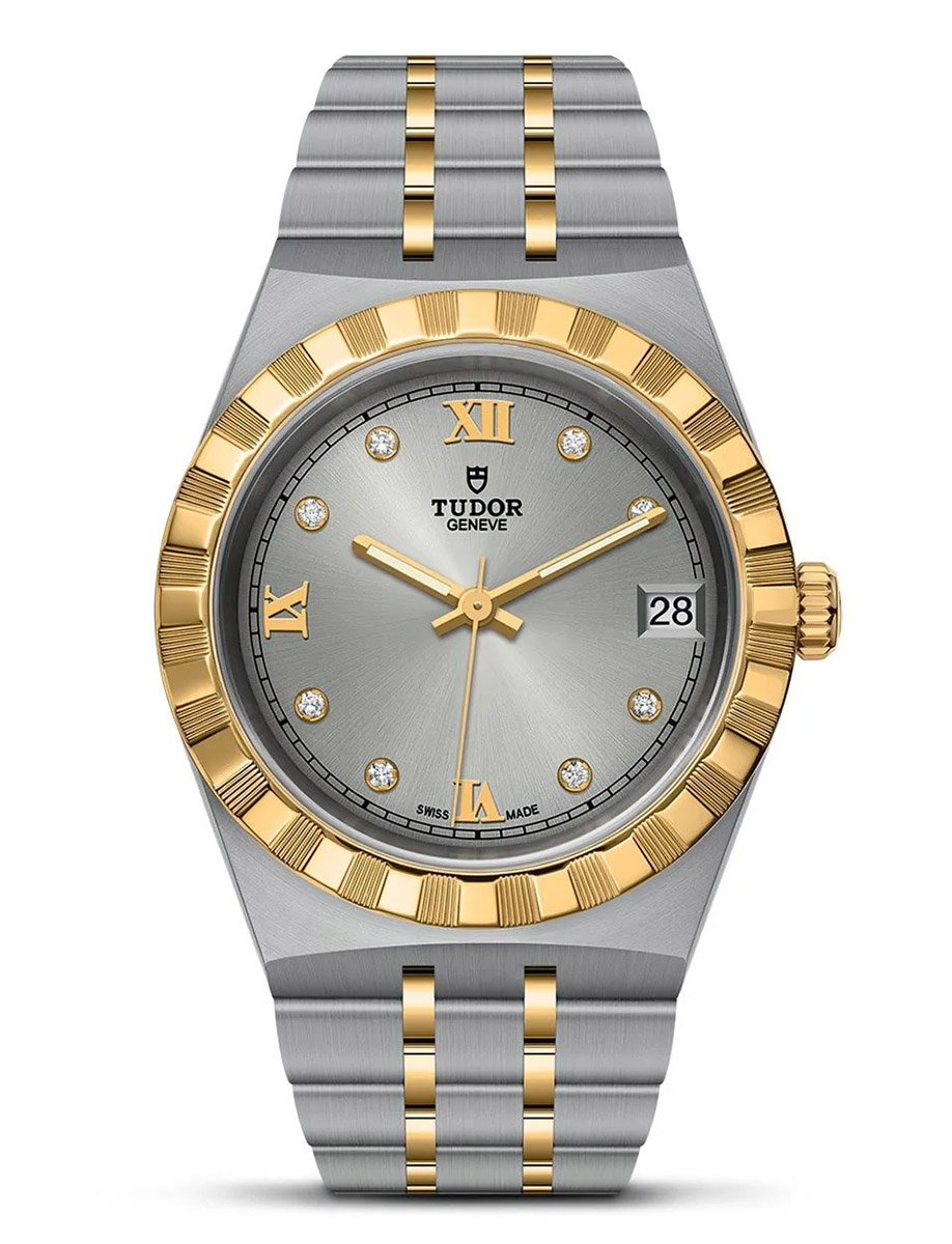 Tudor Royal 34mm Silver Dial with Diamond Hour Markers M28403-0002