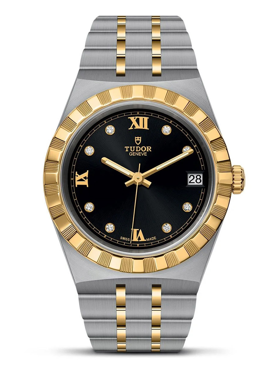 Tudor Royal 34mm Black Dial with Diamond Hour Markers M28403-0005