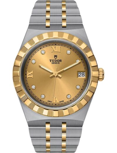 Tudor Royal 34mm Champagne Dial with Diamond Hour Markers M28403-0006