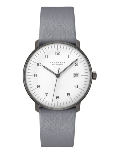Junghans Max Bill Automatic Grey Leather Strap 27-4007.02