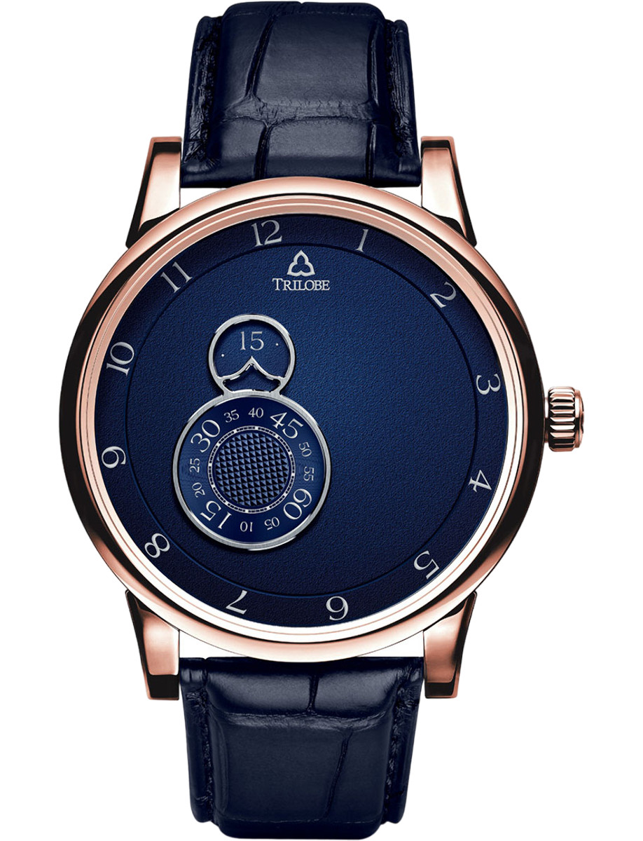 Grained Blue Rose Gold