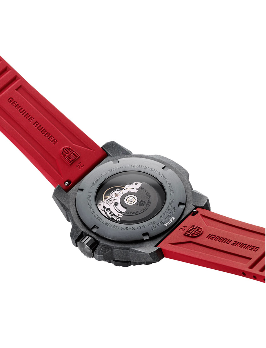 Luminox Sea Master Carbon SEAL Automatic Red Line Limited Edition XS.3876.RB Back