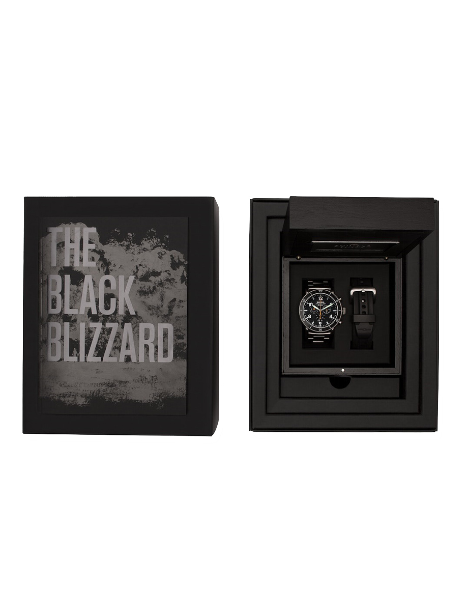 Shinola Runwell Black Blizzard 48mm 10000118-SDT-000009912 Box
