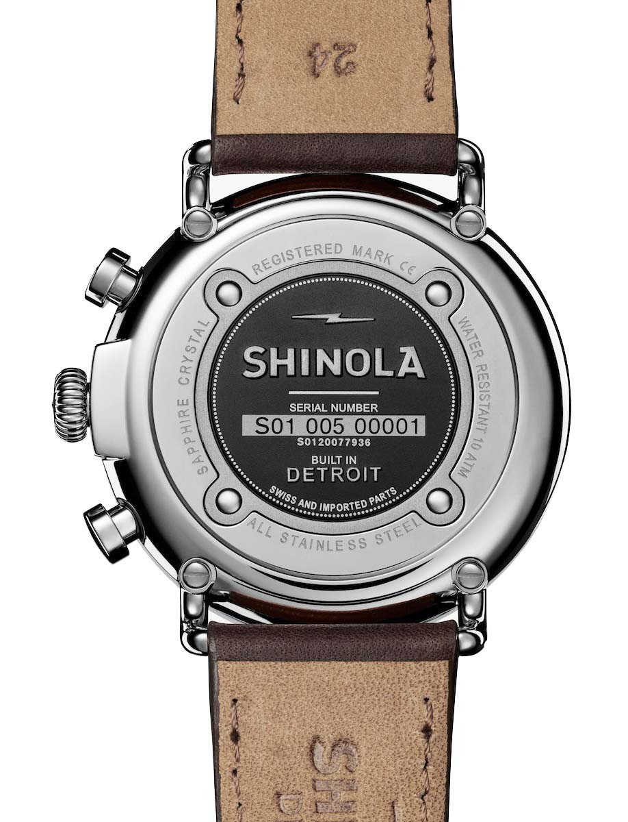 Shinola Runwell Chrono 47mm Silver Dial 20077936-SDT-001622851 Back