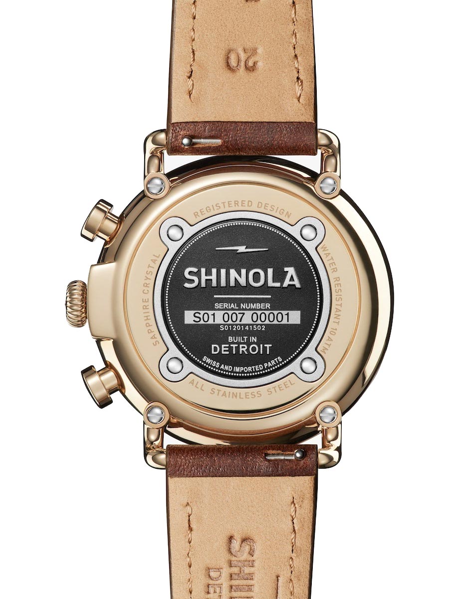 Shinola Runwell Chrono 41mm Cream Dial 20141502-SDT-005695283 Back