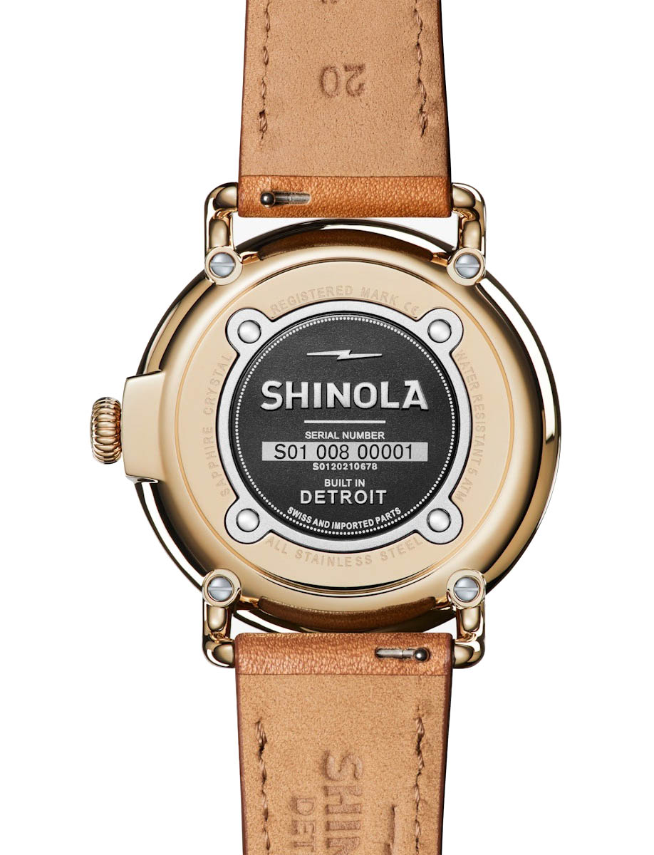 Shinola Runwell 41mm White Mother-of-Pearl Dial 20210678-SDT-000009960 Back