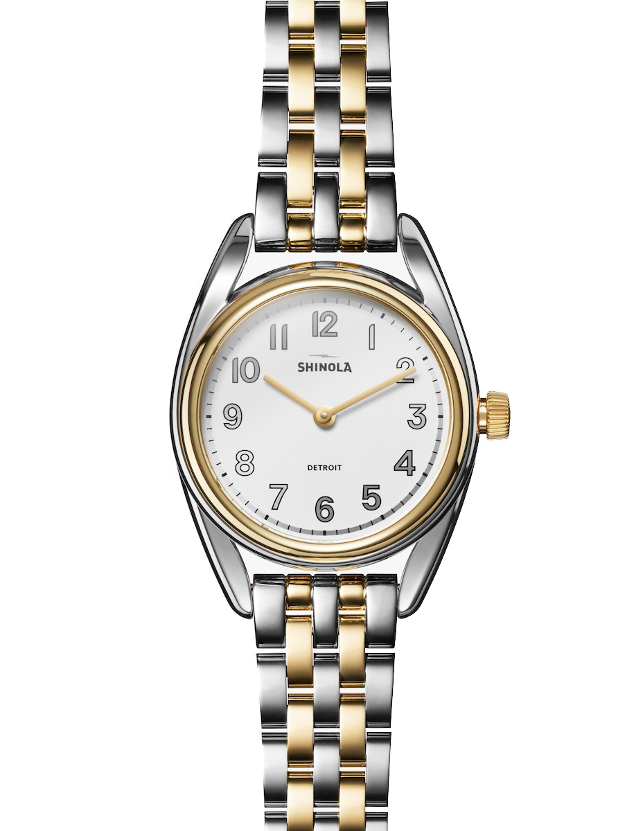 Shinola Derby The Derby 30mm White Dial and Steel with Gold PVD 20242288-SDT-011566765