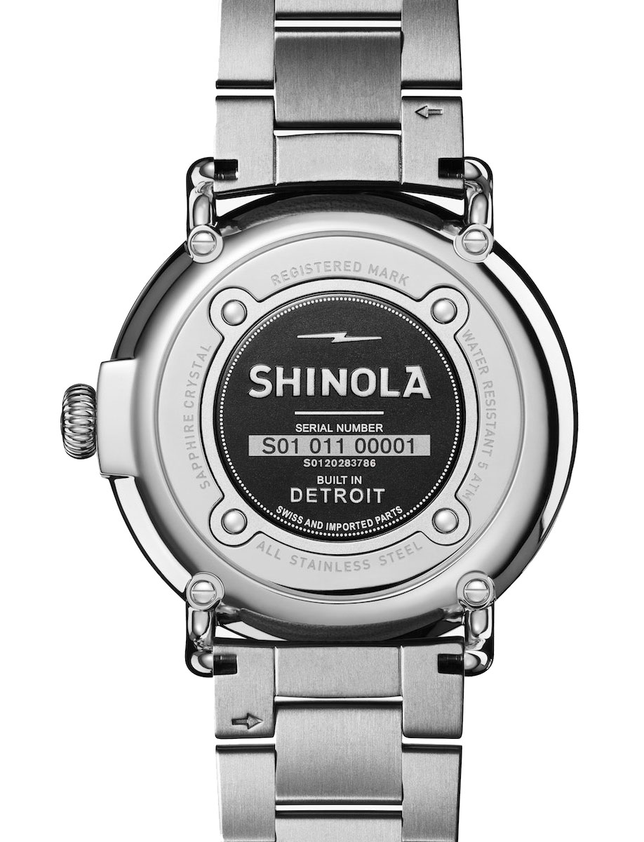 Shinola Runwell 47mm Black Dial 20283786-SDT-000009865 Back