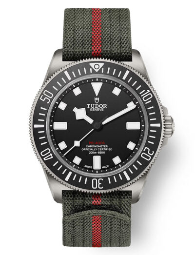 Tudor Pelagos FXD Green and Red Fabric Strap M25717N-0001