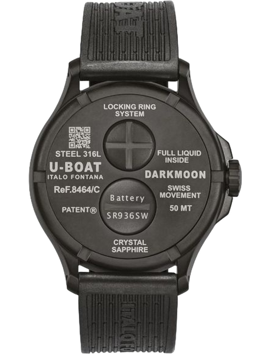 U-Boat Darkmoon 44mm Black IPB 8464C Back